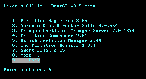 HBCD partition tools menu