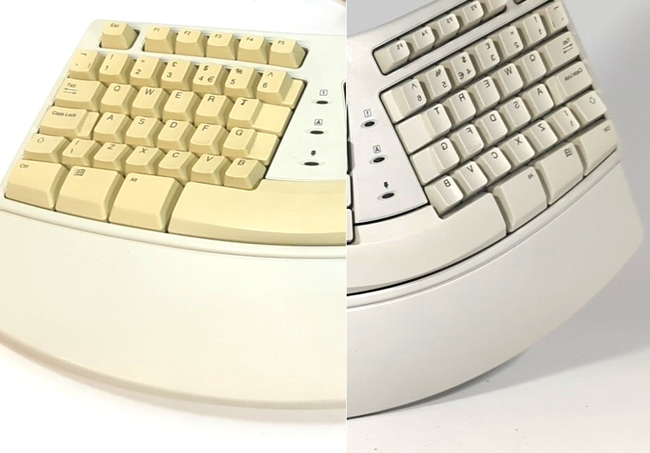 Microsoft Natural Keyboard Before and After
