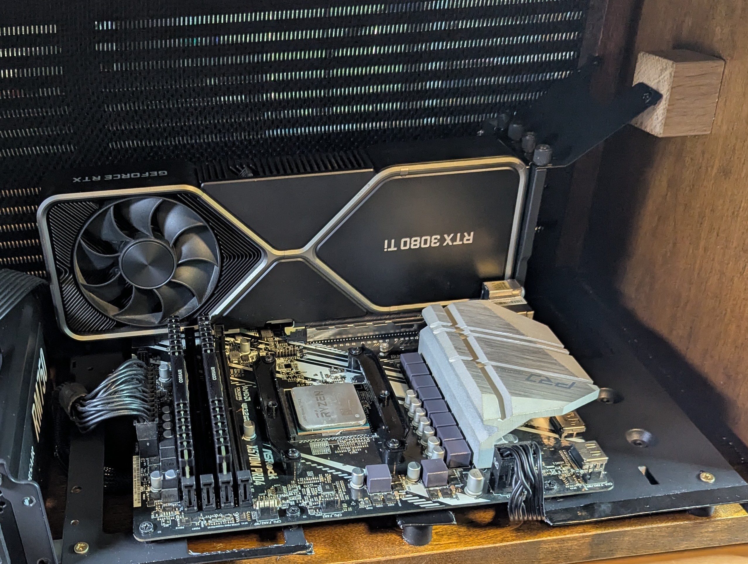 GPU mounted in place