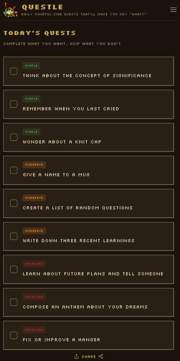 Today's Quests